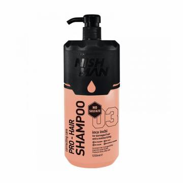 Мужской безсульфатный шампунь Nishman Pro-Hair Shampoo 03 Inca Inci для поврежденных волос, 1.25 л Мужской безсульфатный шампунь Nishman Pro-Hair Shampoo 03 Inca Inci для поврежденных волос, 1.25 л