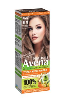 Стойкая крем-краска для волос Acme Color Avena Naturals Permanent Cream Color 8.71 Натурально-русый, 115 мл
