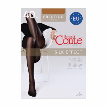 Колготки женские Conte elegant Prestige с эффектом шелка, без шортиков, 40 DEN, Bronz, размер 2 Колготки женские Conte elegant Prestige с эффектом шелка, без шортиков, 40 DEN, Bronz, размер 2