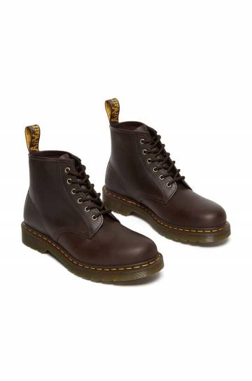 Кожаные полусапожки Dr. Martens 101 женские цвет коричневый на плоском ходу DM27761201 Кожаные полусапожки Dr. Martens 101 женские цвет коричневый на плоском ходу DM27761201