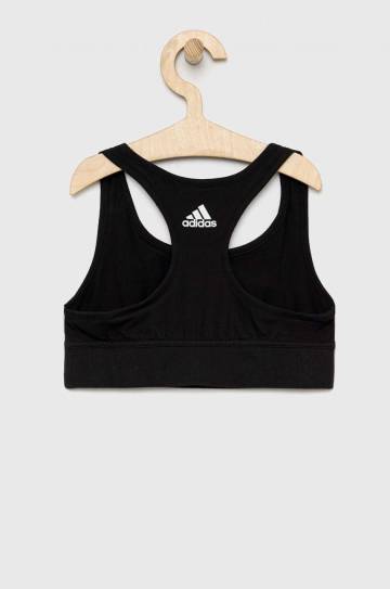 Детский спортивный бюстгальтер adidas G LIN CR цвет чёрный Детский спортивный бюстгальтер adidas G LIN CR цвет чёрный