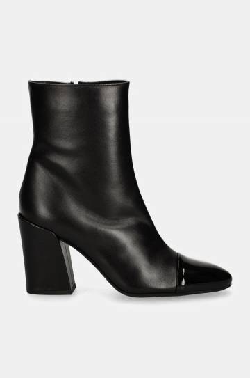 Кожаные полусапожки Furla Essential Ankle Boot женские цвет чёрный каблук кирпичик YI65FNU NE0000 O6000 Кожаные полусапожки Furla Essential Ankle Boot женские цвет чёрный каблук кирпичик YI65FNU NE0000 O6000