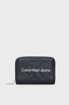 Женский черный кошелек SCULPTED MED ZIP AROUND MONO Черный ONESIZE Calvin Klein K60K612255