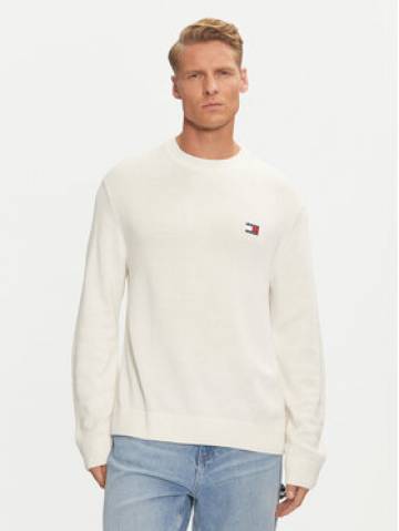 Tommy Jeans Светр Badge DM0DM20706 Білий Regular Fit Tommy Jeans Светр Badge DM0DM20706 Білий Regular Fit