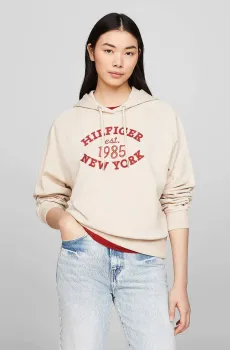 Женское бежевое худи MDRN REG VARSITY Бежевый XS Tommy Hilfiger WW0WW42098