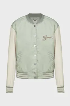 Женский оливковый бомбер FELICIA EMBRO Оливковый S Guess W3YL09.WFIU0