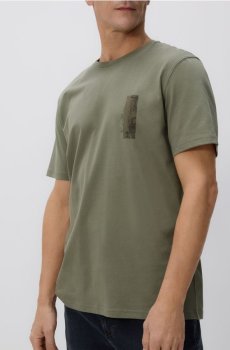 Reserved - Футболка regular fit з мерсеризованої бавовни - оливковий - 486IW-91X