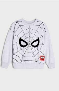 Світшот із круглим вирізом і принтом Spider-Man - сірий
