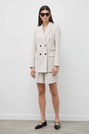 Пиджак Bruuns Bazaar BrassicaBBLinda blazer цвет бежевый двубортный однотонная BBW3307 Пиджак Bruuns Bazaar BrassicaBBLinda blazer цвет бежевый двубортный однотонная BBW3307