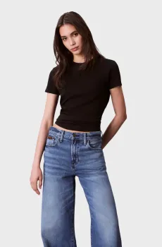 Женская черная футболка SS SUPIMA CREWNECK Черный XXS Calvin Klein LV044C216G