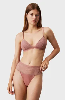 Женские розовые трусики THONG Розовый M Calvin Klein 000QF7980E