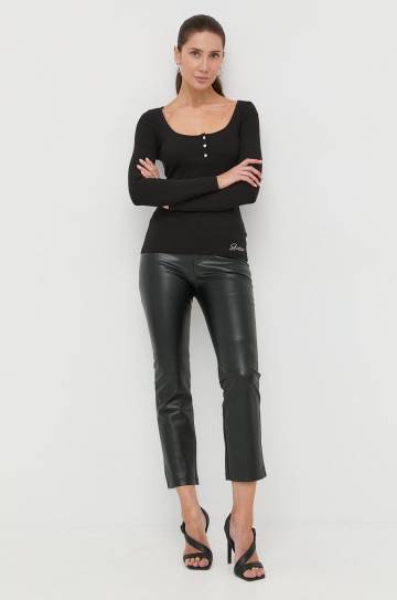 Лонгслив Guess женский цвет чёрный Лонгслив Guess женский цвет чёрный