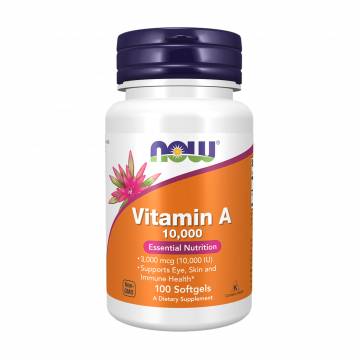Витамин А NOW foods Vitamin A 10000 MO, 100 гелевых капсул Витамин А NOW foods Vitamin A 10000 MO, 100 гелевых капсул