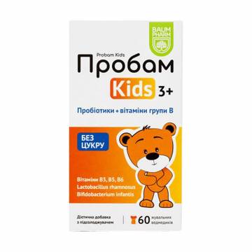 Пробам для детей Baum Pharm Probam Kids, 60 жевательных конфет Пробам для детей Baum Pharm Probam Kids, 60 жевательных конфет