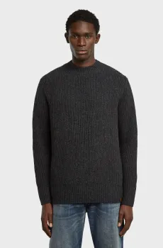 Мужской темно-серый шерстяной свитер Essential r knit Разноцветный L G-Star RAW D23731,E212