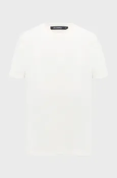 Мужская белая футболка Белый 3XL Karl Lagerfeld 564235.755040;80
