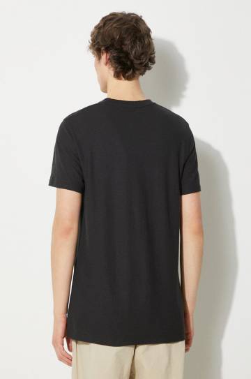 Футболка Fjallraven Hemp Blend T-shirt M мужская цвет чёрный с аппликацией F12600215.550 Футболка Fjallraven Hemp Blend T-shirt M мужская цвет чёрный с аппликацией F12600215.550