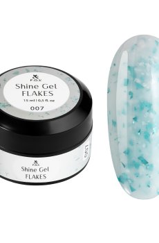 Гель для укрепления натуральных ногтей F.O.X Shine Gel Flakes 007, 15 мл
