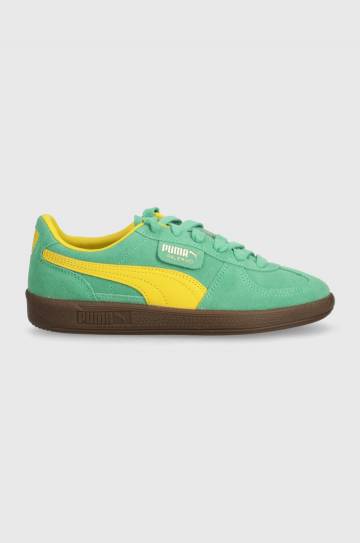 Замшевые кроссовки Puma Palermo Cobalt Glaze цвет зелёный 396463