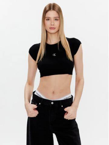Calvin Klein Jeans Блузка J20J220709 Чорний Slim Fit Calvin Klein Jeans Блузка J20J220709 Чорний Slim Fit