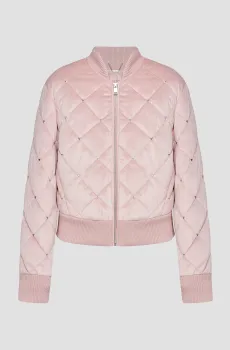 Женский розовый бомбер Розовый XS Guess W3YL08.WFIS0;G4B0