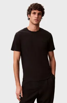 Мужская черная футболка SUPIMA LOGO PATCH Черный L Calvin Klein LV04LG222G