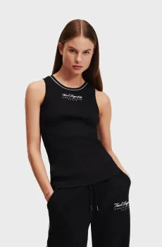 Женская черная майка HOTEL KARL TANK TOP Черный L Karl Lagerfeld 246W2110