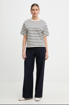 Хлопковая футболка Weekend Max Mara MULTID