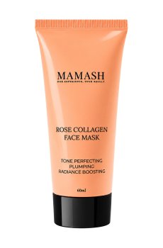 Маска для лица Mamash Rose Collagen Face Mask с дамасской розой и морским коллагеном, 60 мл