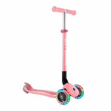 Самокат Globber Primo foldable lights пастельно-рожевий (432-211-3) Самокат Globber Primo foldable lights пастельно-рожевий (432-211-3)