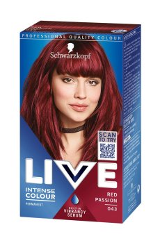 Уценка! Стойкая крем-краска для волос Schwarzkopf LIVE Intense Colour, 043 Red Passion, 142.5 мл