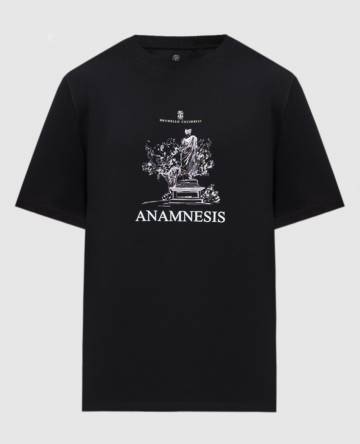 Черная футболка с принтом Anamnesis