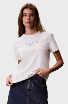 Женская белая футболка CLASSIC RESORT FOIL Белый XS Calvin Klein Jeans LV047G806G