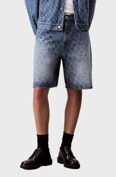 Мужские синие джинсовые шорты с узором 90S Синий 31 Calvin Klein Jeans LV04RC722G