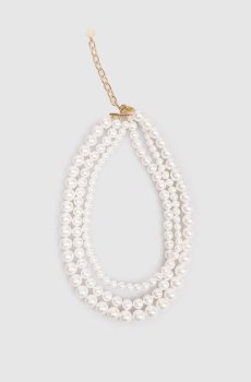 Белое многослойное колье