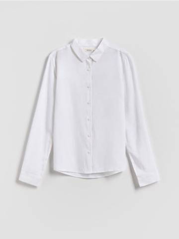 Reserved - Белая рубашка из вискозы - білий - 439FW-00X