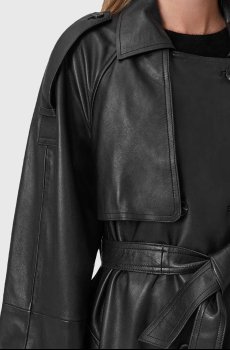 Кожаный плащ AllSaints REED