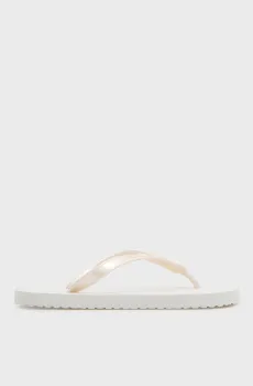 Женские серые вьетнамки METALLIC Серый 38 Calvin Klein HW0HW02956