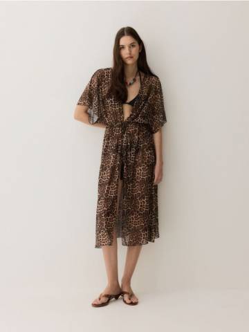 Reserved - LADIES` PONCHO - коричневий - 138CP-88X Reserved - LADIES` PONCHO - коричневий - 138CP-88X