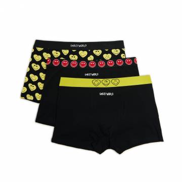 Cropp - Боксери, 3 пари Smiley World - чорний Cropp - Боксери, 3 пари Smiley World - чорний