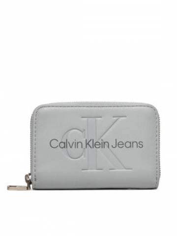 Calvin Klein Jeans Мале жіноче портмоне Sculpted Med Zip Around Mono K60K612255 Сірий Calvin Klein Jeans Мале жіноче портмоне Sculpted Med Zip Around Mono K60K612255 Сірий