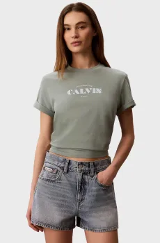 Женская зеленая футболка CLASSIC RESORT Зеленый S Calvin Klein Jeans LV047G807G