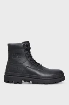 Мужские черные кожаные ботинки Arron Lace Mid M Черный 40 G-Star RAW D25774,01