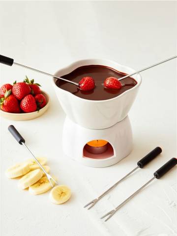 Набір для фондю - кремовий