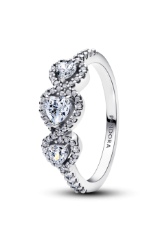 Каблучка "Трилогія сердець з ореолом"