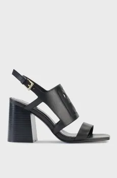 Женские черные кожаные босоножки Черный 40 DKNY K1404154