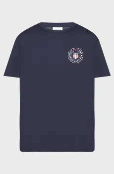 Мужская темно-синяя футболка GRAPHIC Синий L Gant 2003391