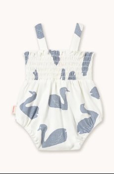 Детское боди из хлопка Tinycottons BIG SWANS KNITTED BODY