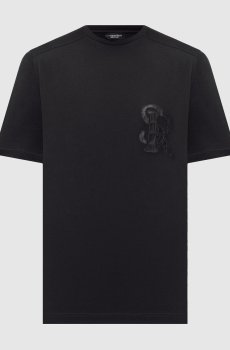 Черная футболка с кашемиром