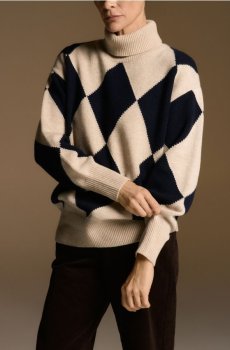 Reserved - Вовняний гольф у ромби - різнобарвний - 192HW-MLC